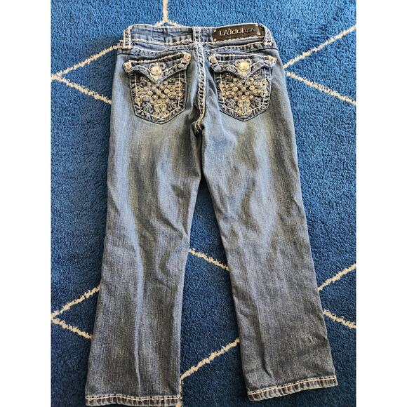 L.A Idol Women's Rhinestone  Medium Wash Jeans-Sz1 - Picture 3 of 9